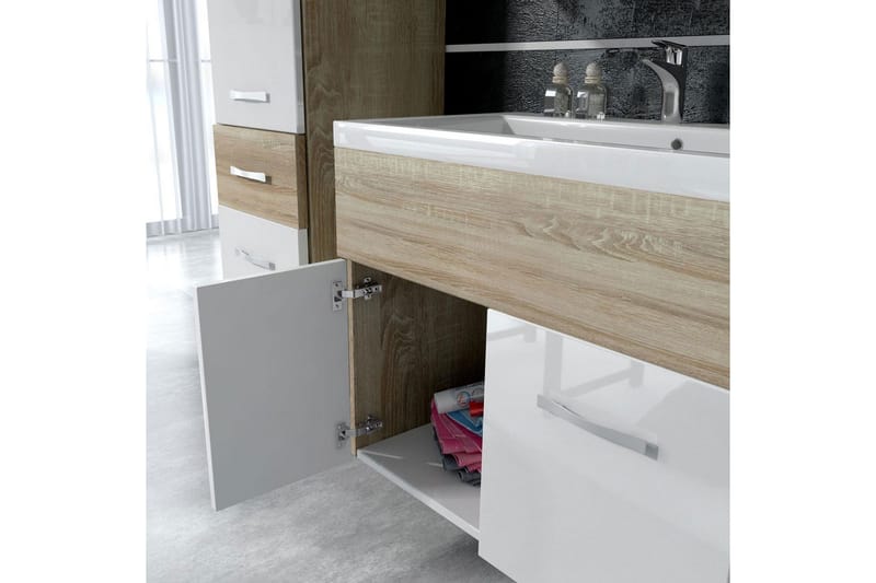 Ericka Badrumsset - Ek/Vit/Högglans - Hus & renovering - Kök & bad - Badrum - Badrumsmöbler & badrumsinredning - Kompletta möbelpaket badrum