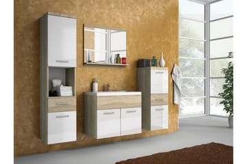 Ericka Badrumsset - Ek/Vit/Högglans - Hus & renovering - Kök & bad - Badrum - Badrumsmöbler & badrumsinredning - Kompletta möbelpaket badrum