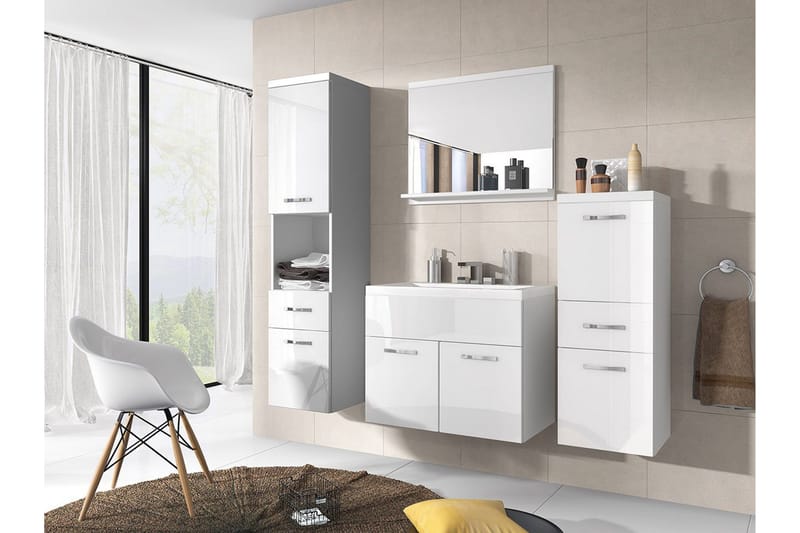 Ericka Badrumsset, Vit/Högglans