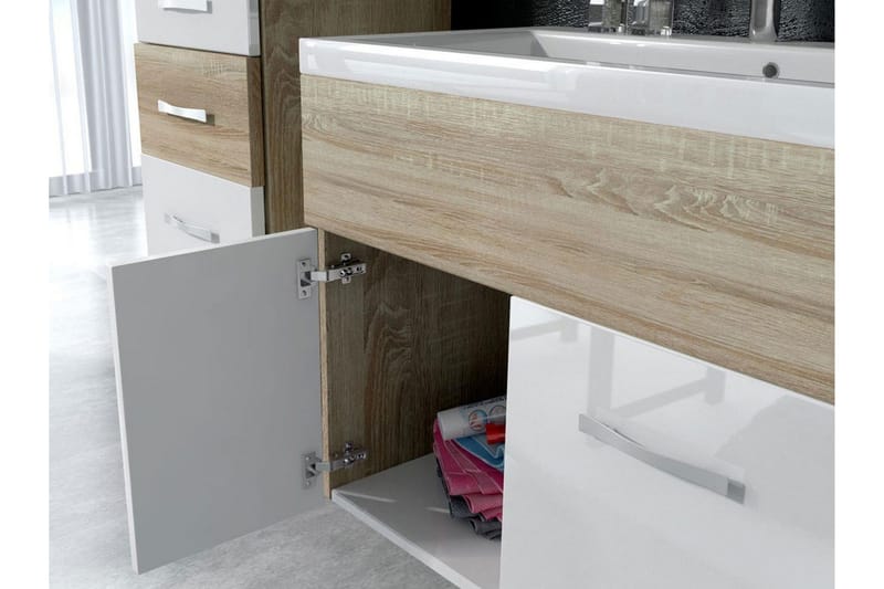 Ericka Badrumsset - Vit/Högglans - Hus & renovering - Kök & bad - Badrum - Badrumsmöbler & badrumsinredning - Kompletta möbelpaket badrum