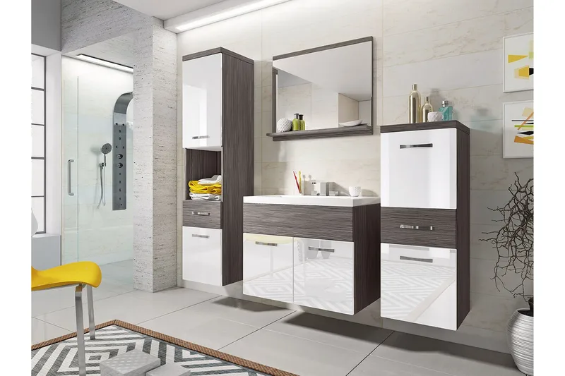 Ericka Badrumsset, Vit/Högglans