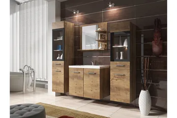 Galbally Badrumsmöbelset Brown - Hus & renovering - Kök & bad - Badrum - Badrumsmöbler & badrumsinredning - Kompletta möbelpaket badrum