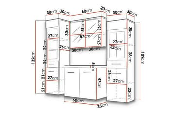 Galbally Badrumsmöbelset Brown - Hus & renovering - Kök & bad - Badrum - Badrumsmöbler & badrumsinredning - Kompletta möbelpaket badrum