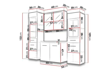 Galbally Badrumsmöbelset Brown - Hus & renovering - Kök & bad - Badrum - Badrumsmöbler & badrumsinredning - Kompletta möbelpaket badrum