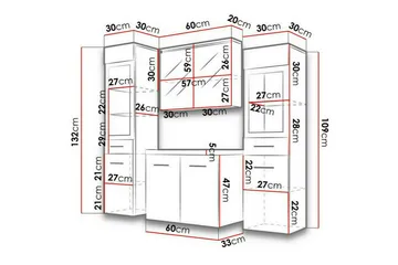 Galbally Badrumsmöbelset Brown - Hus & renovering - Kök & bad - Badrum - Badrumsmöbler & badrumsinredning - Kompletta möbelpaket badrum