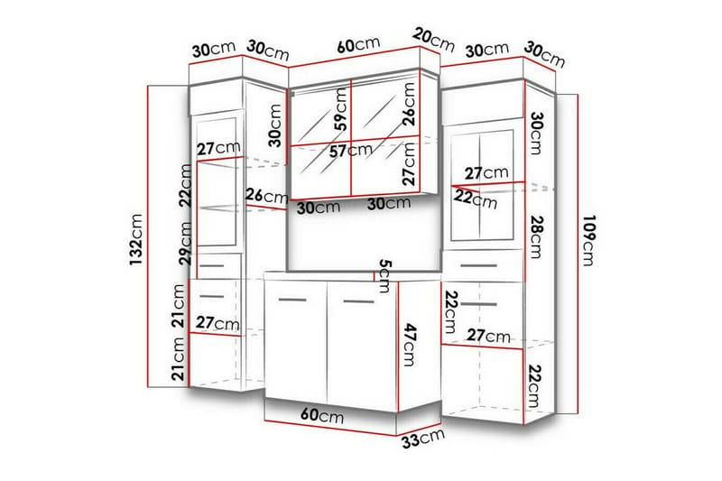 Galbally Badrumsmöbelset - Vit - Hus & renovering - Kök & bad - Badrum - Badrumsmöbler & badrumsinredning - Kompletta möbelpaket badrum
