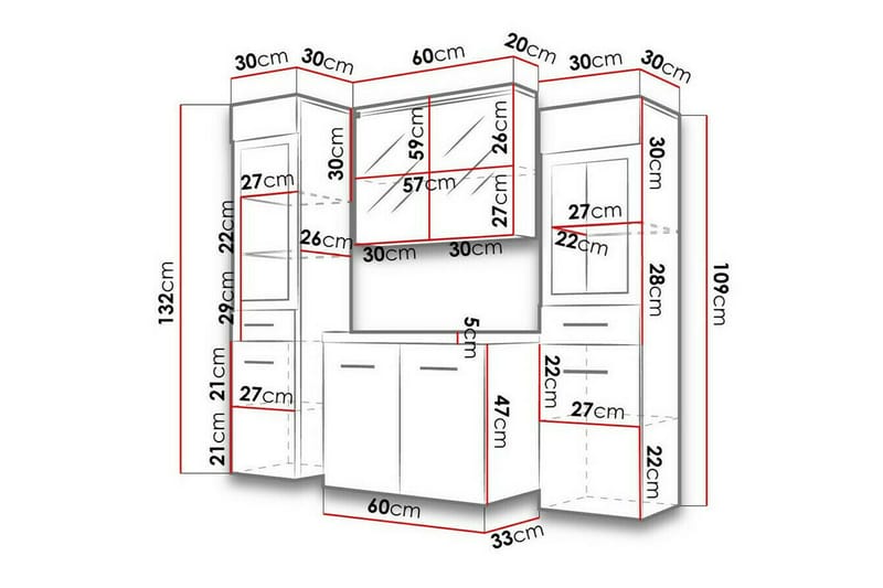 Galbally Badrumsmöbelset White - Hus & renovering - Kök & bad - Badrum - Badrumsmöbler & badrumsinredning - Kompletta möbelpaket badrum