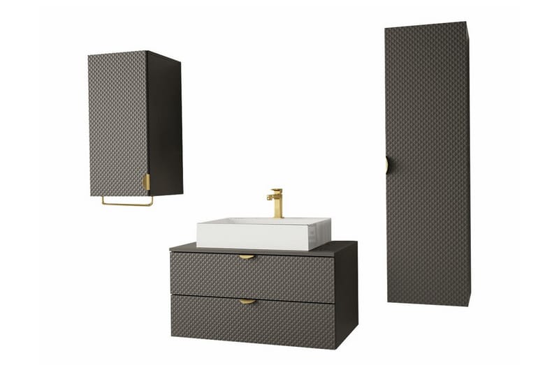 Glenndale Badrumsmöbelset - Grå - Hus & renovering - Kök & bad - Badrum - Badrumsmöbler & badrumsinredning - Kompletta möbelpaket badrum