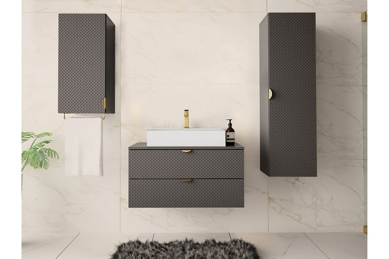 Glenndale Badrumsmöbelset - Grå - Hus & renovering - Kök & bad - Badrum - Badrumsmöbler & badrumsinredning - Kompletta möbelpaket badrum