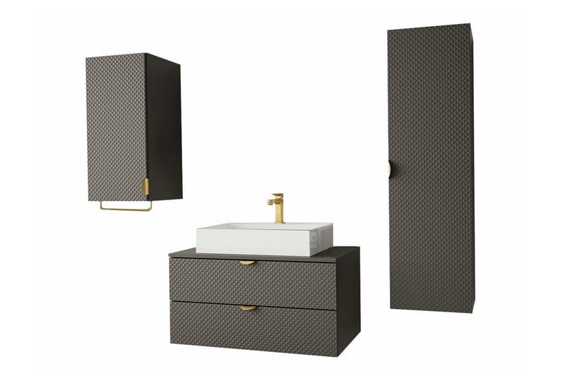 Glenndale Badrumsmöbelset - Grå - Hus & renovering - Kök & bad - Badrum - Badrumsmöbler & badrumsinredning - Kompletta möbelpaket badrum