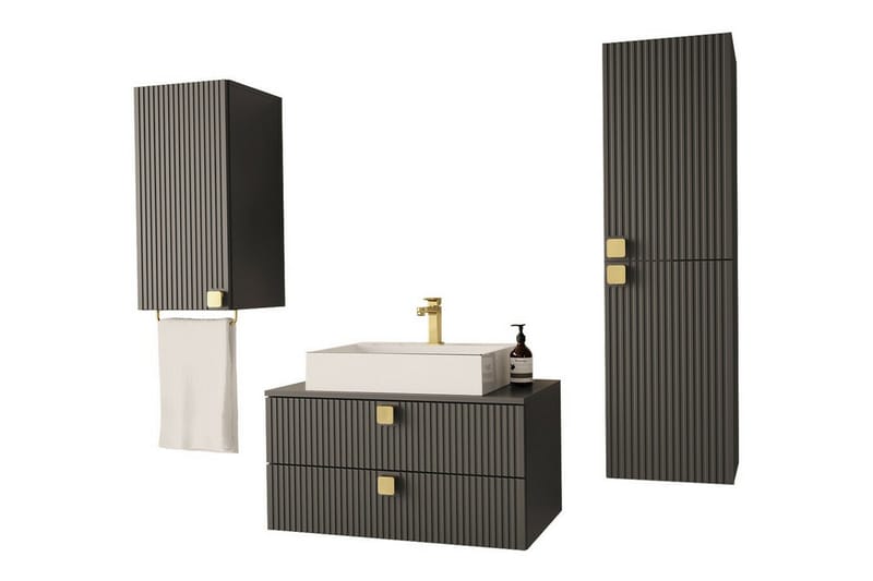 Glenndale Badrumsmöbelset - Grå - Hus & renovering - Kök & bad - Badrum - Badrumsmöbler & badrumsinredning - Kompletta möbelpaket badrum