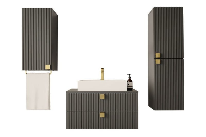 Glenndale Badrumsmöbelset - Grå - Hus & renovering - Kök & bad - Badrum - Badrumsmöbler & badrumsinredning - Kompletta möbelpaket badrum