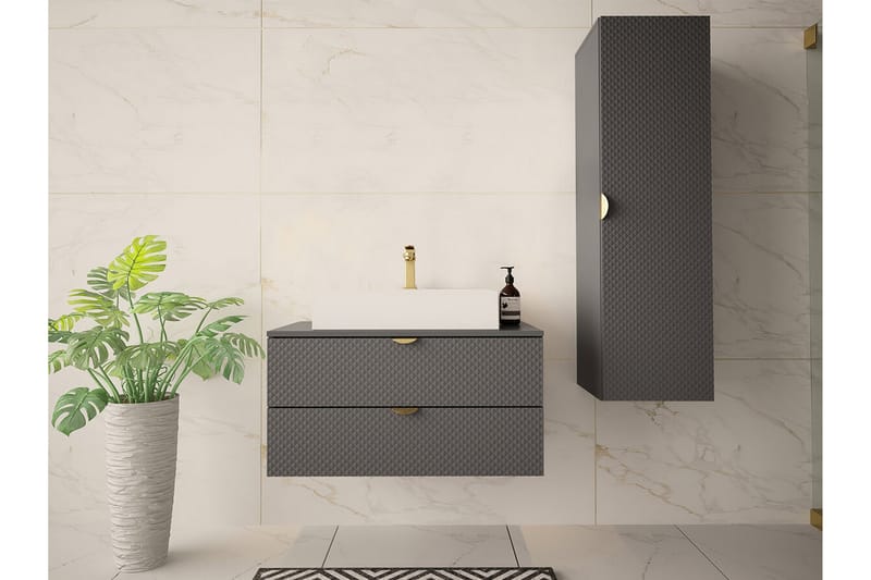 Glenndale Badrumsmöbelset - Grå - Hus & renovering - Kök & bad - Badrum - Badrumsmöbler & badrumsinredning - Kompletta möbelpaket badrum
