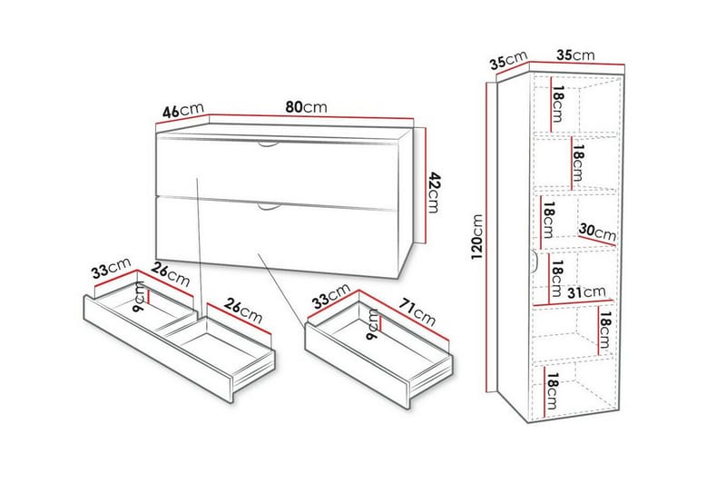 Glenndale Badrumsmöbelset - Grå - Hus & renovering - Kök & bad - Badrum - Badrumsmöbler & badrumsinredning - Kompletta möbelpaket badrum