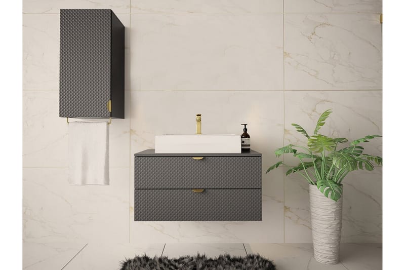 Glenndale Badrumsmöbelset - Grå - Hus & renovering - Kök & bad - Badrum - Badrumsmöbler & badrumsinredning - Kompletta möbelpaket badrum