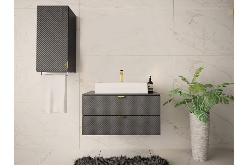 Glenndale Badrumsmöbelset - Grå - Hus & renovering - Kök & bad - Badrum - Badrumsmöbler & badrumsinredning - Kompletta möbelpaket badrum