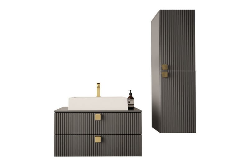 Glenndale Badrumsmöbelset - Grå - Hus & renovering - Kök & bad - Badrum - Badrumsmöbler & badrumsinredning - Kompletta möbelpaket badrum