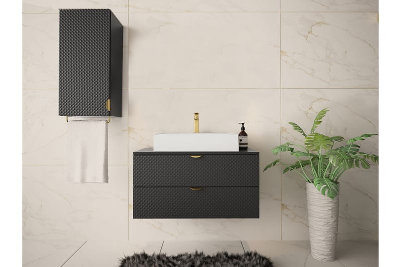 Glenndale Badrumsmöbelset - Svart - Hus & renovering - Kök & bad - Badrum - Badrumsmöbler & badrumsinredning - Kompletta möbelpaket badrum