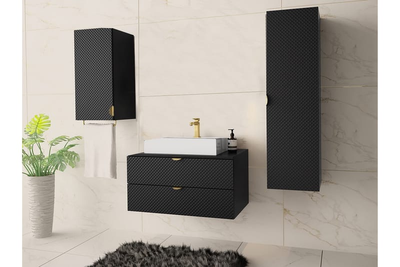 Glenndale Badrumsmöbelset - Svart - Hus & renovering - Kök & bad - Badrum - Badrumsmöbler & badrumsinredning - Kompletta möbelpaket badrum