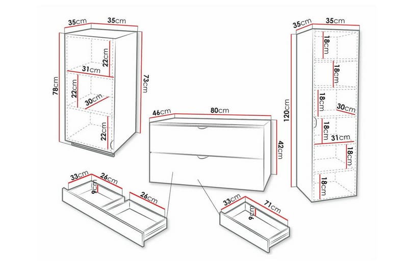 Glenndale Badrumsmöbelset - Svart - Hus & renovering - Kök & bad - Badrum - Badrumsmöbler & badrumsinredning - Kompletta möbelpaket badrum