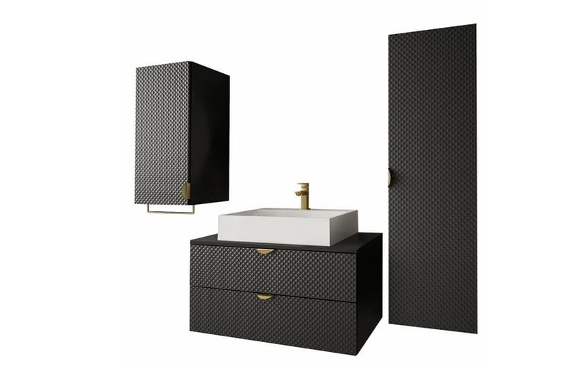 Glenndale Badrumsmöbelset - Svart - Hus & renovering - Kök & bad - Badrum - Badrumsmöbler & badrumsinredning - Kompletta möbelpaket badrum