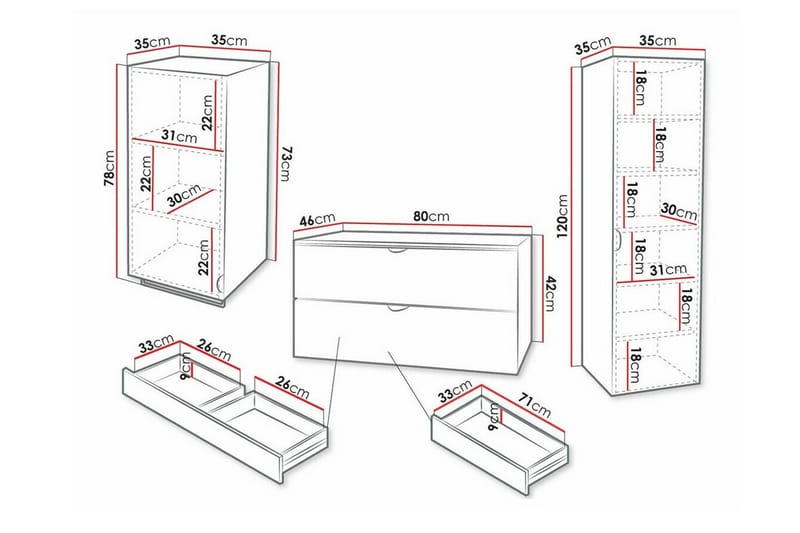 Glenndale Badrumsmöbelset - Svart - Hus & renovering - Kök & bad - Badrum - Badrumsmöbler & badrumsinredning - Kompletta möbelpaket badrum
