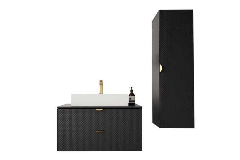 Glenndale Badrumsmöbelset - Svart - Hus & renovering - Kök & bad - Badrum - Badrumsmöbler & badrumsinredning - Kompletta möbelpaket badrum