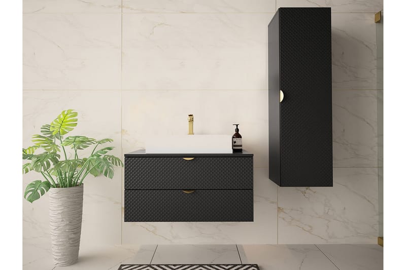 Glenndale Badrumsmöbelset - Svart - Hus & renovering - Kök & bad - Badrum - Badrumsmöbler & badrumsinredning - Kompletta möbelpaket badrum