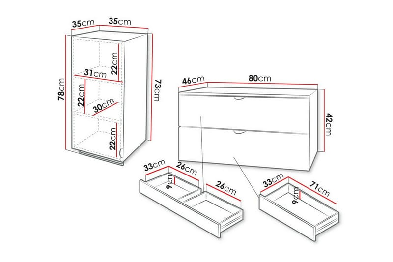 Glenndale Badrumsmöbelset - Svart - Hus & renovering - Kök & bad - Badrum - Badrumsmöbler & badrumsinredning - Kompletta möbelpaket badrum
