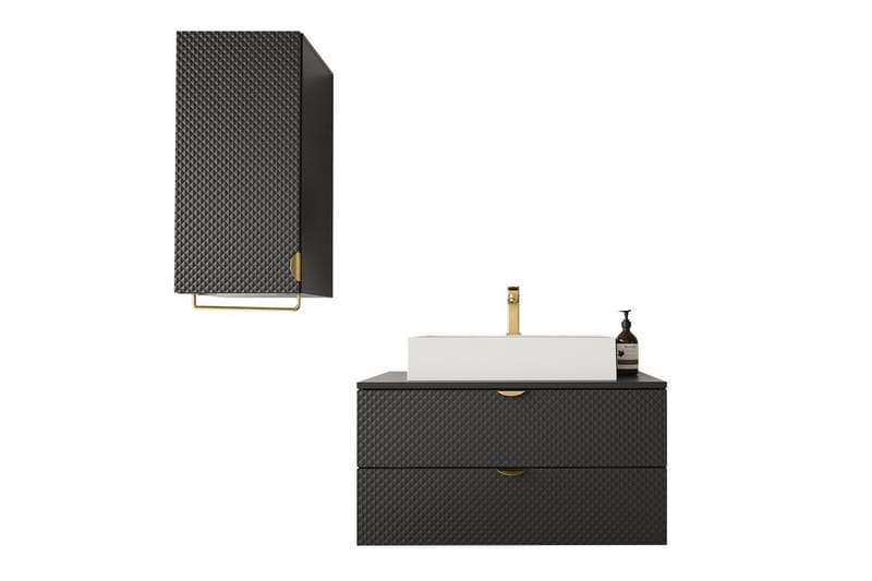 Glenndale Badrumsmöbelset - Svart - Hus & renovering - Kök & bad - Badrum - Badrumsmöbler & badrumsinredning - Kompletta möbelpaket badrum