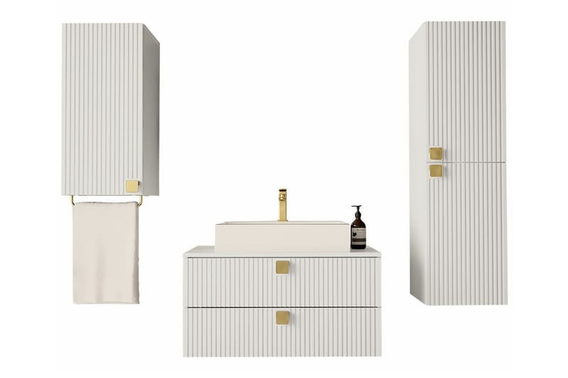 Glenndale Badrumsmöbelset - Vit - Hus & renovering - Kök & bad - Badrum - Badrumsmöbler & badrumsinredning - Kompletta möbelpaket badrum