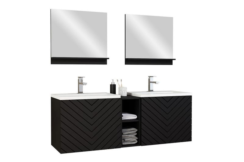 Kintore Badrumsmöbelset - Svart - Hus & renovering - Kök & bad - Badrum - Badrumsmöbler & badrumsinredning - Kompletta möbelpaket badrum