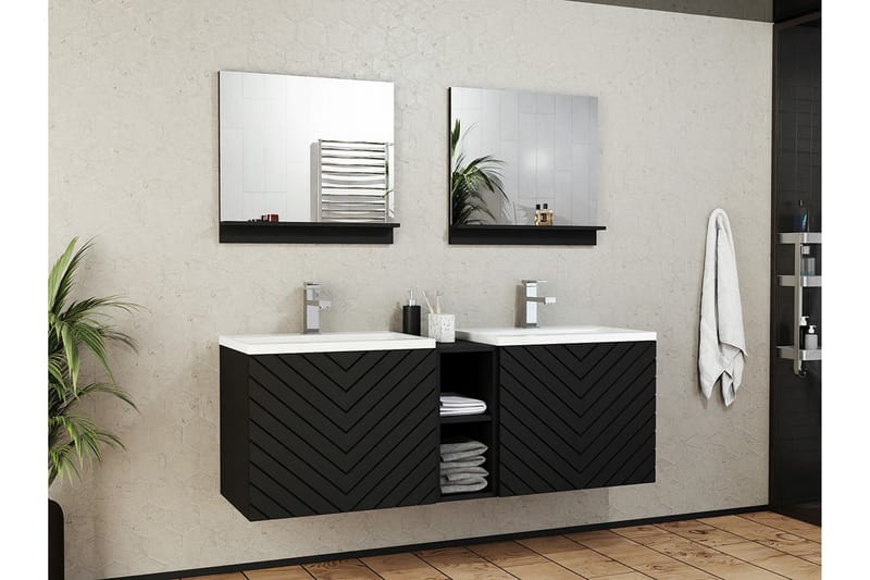 Kintore Badrumsmöbelset - Svart - Hus & renovering - Kök & bad - Badrum - Badrumsmöbler & badrumsinredning - Kompletta möbelpaket badrum