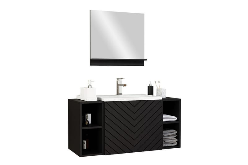 Kintore Badrumsmöbelset - Svart - Hus & renovering - Kök & bad - Badrum - Badrumsmöbler & badrumsinredning - Kompletta möbelpaket badrum