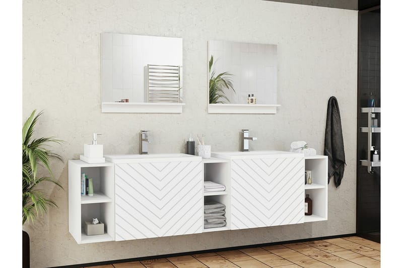 Kintore Badrumsmöbelset - Vit - Hus & renovering - Kök & bad - Badrum - Badrumsmöbler & badrumsinredning - Kompletta möbelpaket badrum