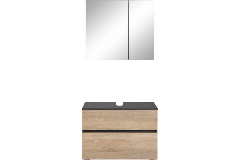 Kompletta möbelpaket Loft24 Wisla Komplett möbelpaket Grå 15x80 cm - Hus & renovering - Kök & bad - Badrum - Badrumsmöbler & badrumsinredning - Kompletta möbelpaket badrum