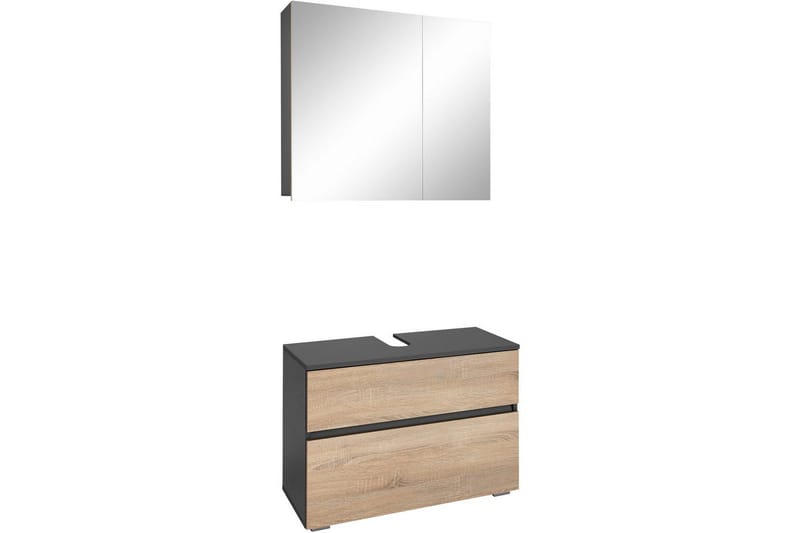 Kompletta möbelpaket Loft24 Wisla Komplett möbelpaket Grå 15x80 cm - Hus & renovering - Kök & bad - Badrum - Badrumsmöbler & badrumsinredning - Kompletta möbelpaket badrum