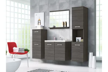 Malo Badrumsset - Gråsvart - Hus & renovering - Kök & bad - Badrum - Badrumsmöbler & badrumsinredning - Kompletta möbelpaket badrum