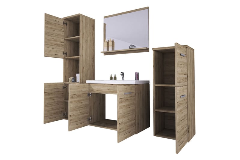 Malo Badrumsset - Mörk Ek - Hus & renovering - Kök & bad - Badrum - Badrumsmöbler & badrumsinredning - Kompletta möbelpaket badrum