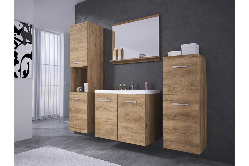 Malo Badrumsset - Mörk Ek - Hus & renovering - Kök & bad - Badrum - Badrumsmöbler & badrumsinredning - Kompletta möbelpaket badrum