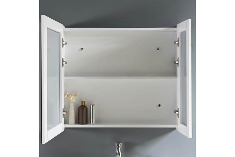 Pileus Kommod & spegelskåp 81 cm  Vit - Lyfco - Kompletta möbelpaket badrum