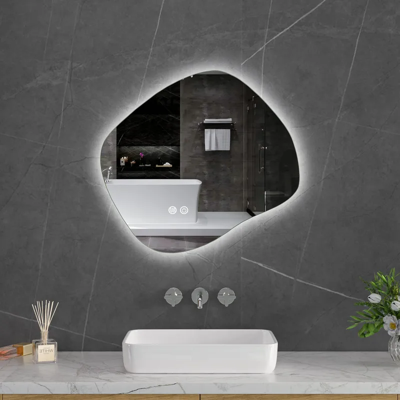 LED-spegel 60x55 cm | Anti-Fog | Högkvalitativ kopparfri spegel | Lyfco - Hus & renovering - Kök & bad - Badrum - Badrumsmöbler & badrumsinredning - Badrumsspegel