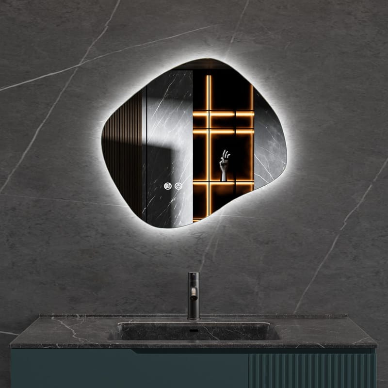 LED-spegel 80x72 cm | Anti-Fog | Justerbar belysning | Lyfco - Hus & renovering - Kök & bad - Badrum - Badrumsmöbler & badrumsinredning - Badrumsspegel