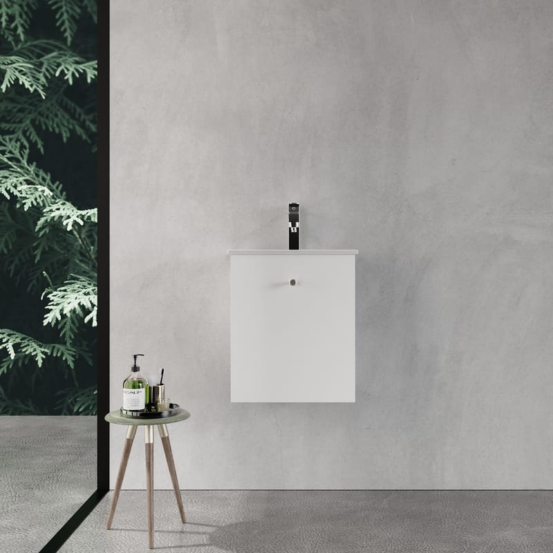 Liten kommod 40cm | Nedsänkt handfat | Vilmer vit - Hus & renovering - Kök & bad - Badrum - Badrumsmöbler & badrumsinredning - Tvättställsskåp & kommod