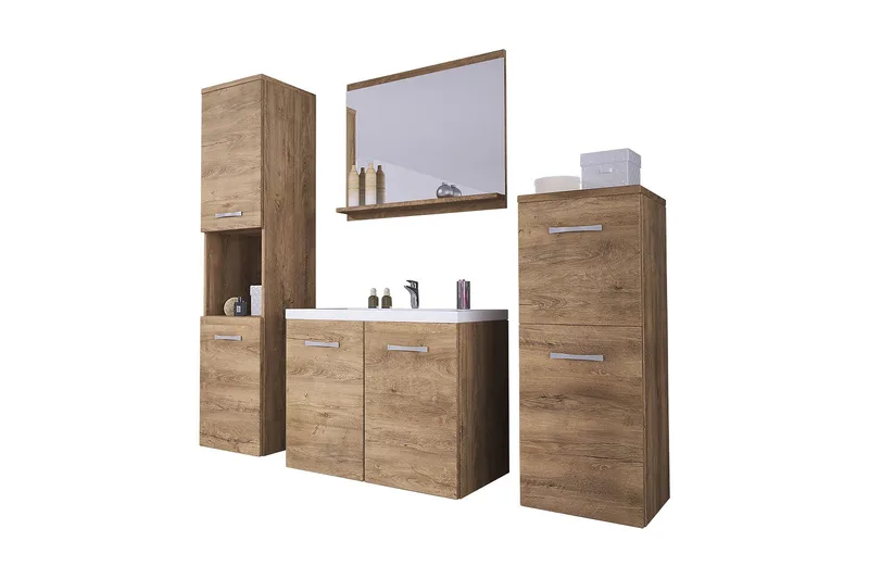 Malo Badrumsset - Mörk Ek - Hus & renovering - Kök & bad - Badrum - Badrumsmöbler & badrumsinredning - Kompletta möbelpaket badrum