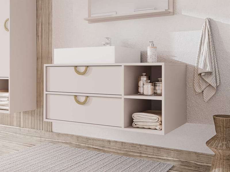 Merlinor Badrumskommod - Beige - Hus & renovering - Kök & bad - Badrum - Badrumsmöbler & badrumsinredning - Badrumsförvaring