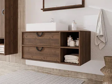 Merlinor Badrumskommod - Mörkbrun - Hus & renovering - Kök & bad - Badrum - Badrumsmöbler & badrumsinredning - Badrumsförvaring