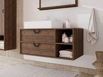 Merlinor Badrumskommod - Mörkbrun - Hus & renovering - Kök & bad - Badrum - Badrumsmöbler & badrumsinredning - Badrumsförvaring