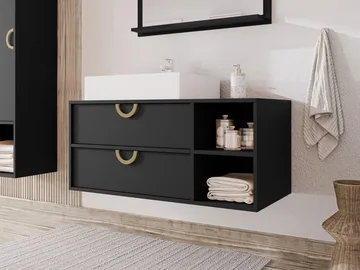 Merlinor Badrumskommod - Svart - Hus & renovering - Kök & bad - Badrum - Badrumsmöbler & badrumsinredning - Badrumsförvaring