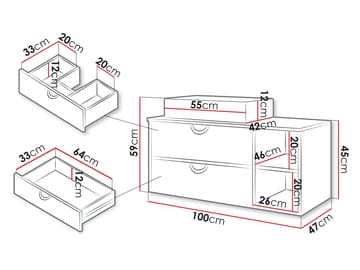 Merlinor Badrumskommod - Svart - Hus & renovering - Kök & bad - Badrum - Badrumsmöbler & badrumsinredning - Badrumsförvaring